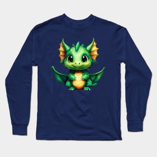 Funny green dragon Long Sleeve T-Shirt